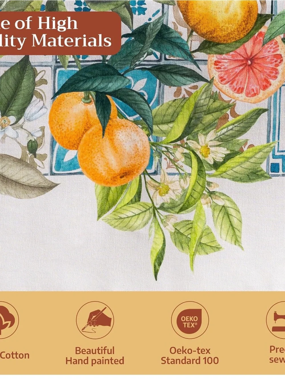 Maison d' Hermine Rectangle Table Cloth 100% Cotton 70” x 108”